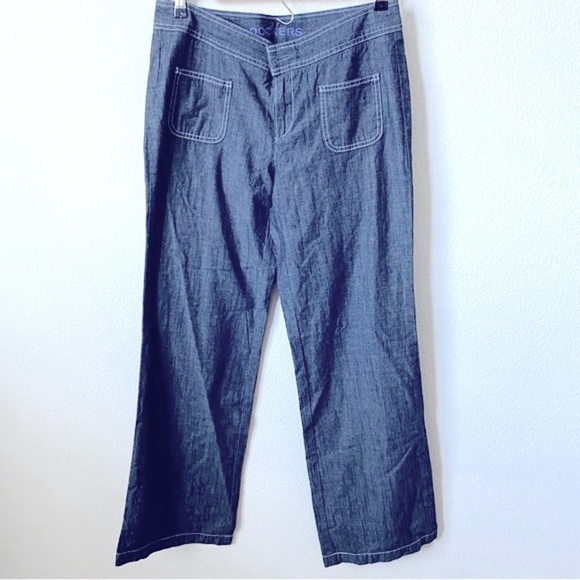 Dockers,  Mariner Style, Women’s Chambray Wide Leg Jeans - Picture 1 of 7